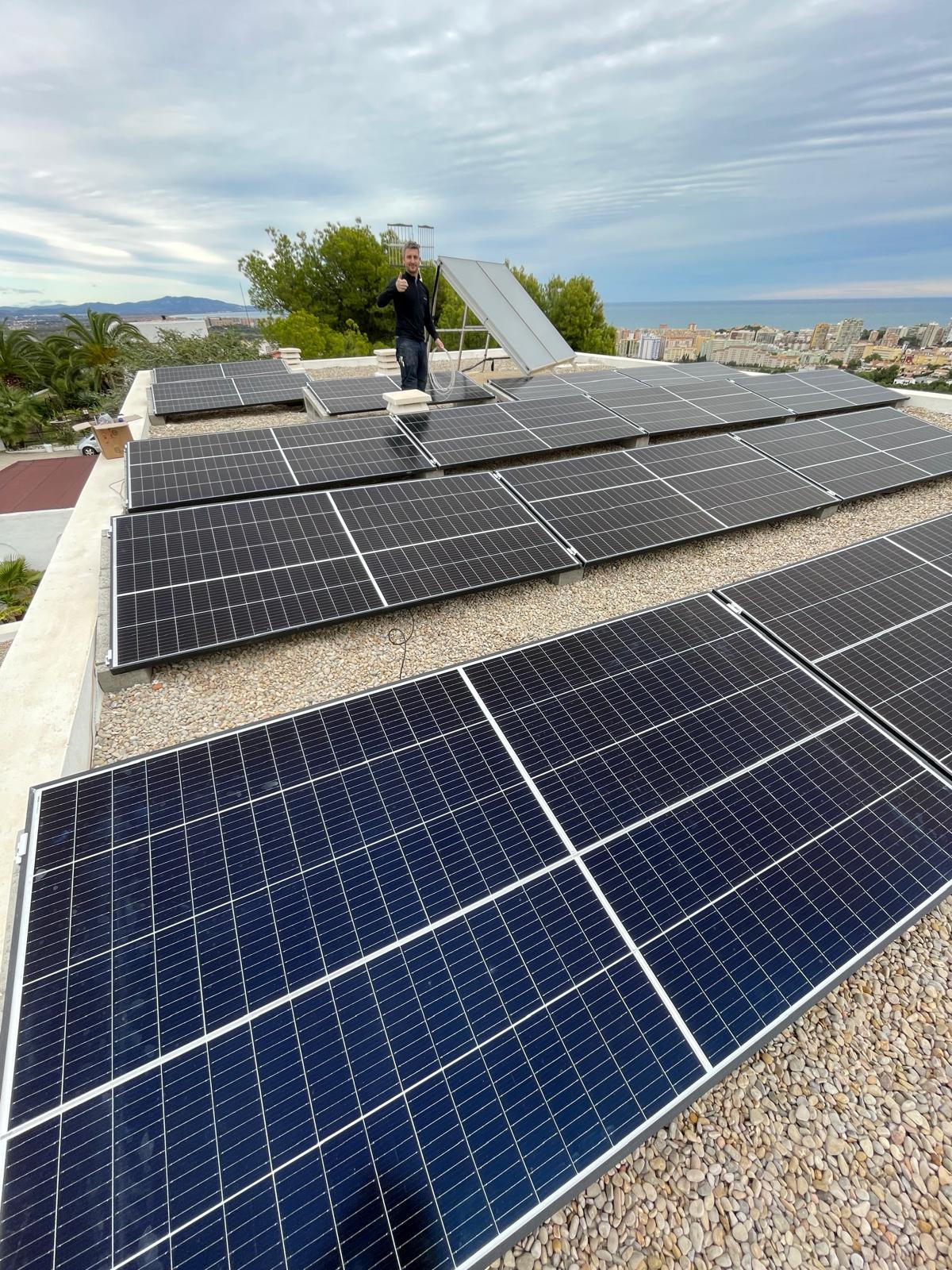 paneles solares cubierta